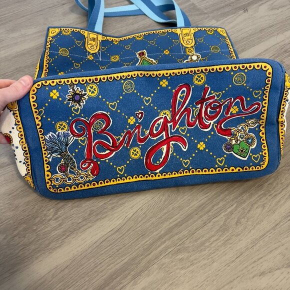 Brighton Holiday Glittering Love Limited Edition Large Canvas Tote Bag - Picture 6 of 9